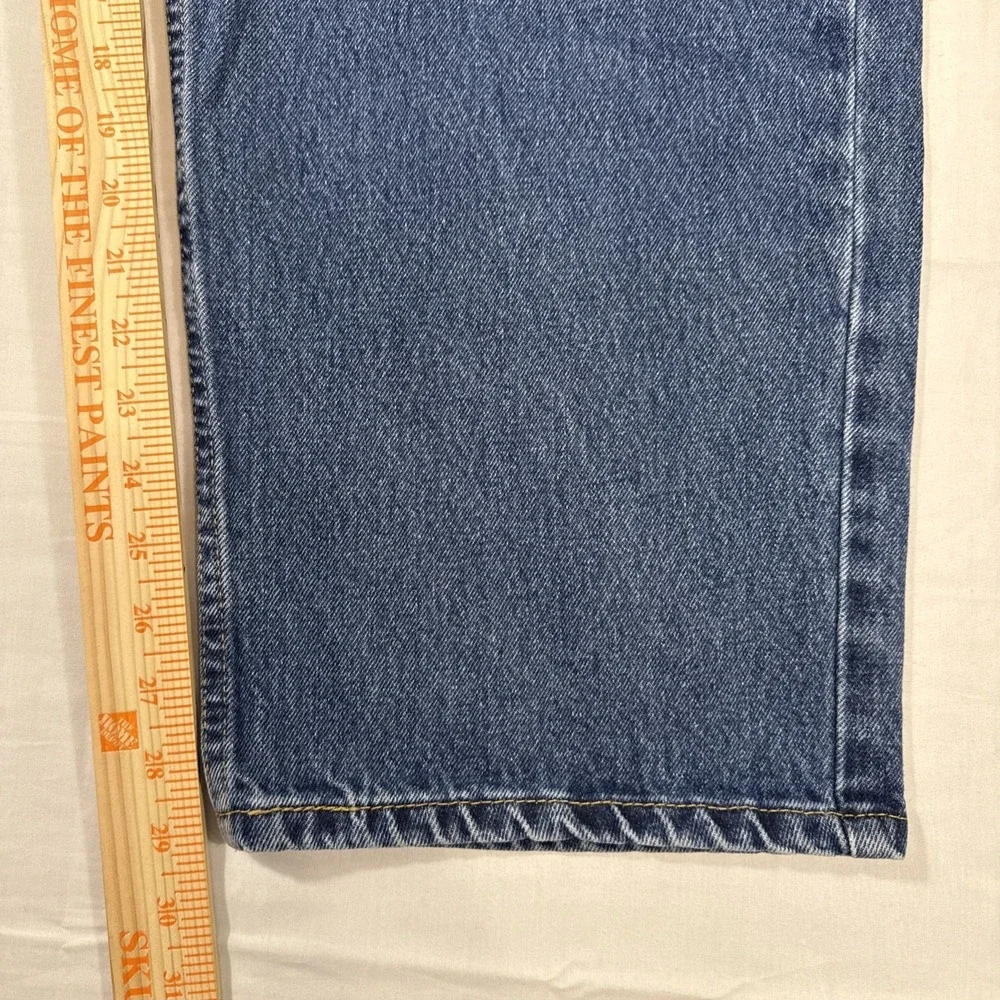 JEANS TAPERED LEVIS 550 MENS 48X30 BLUE RELAXED100% COTTON DENIM DUNGAREE